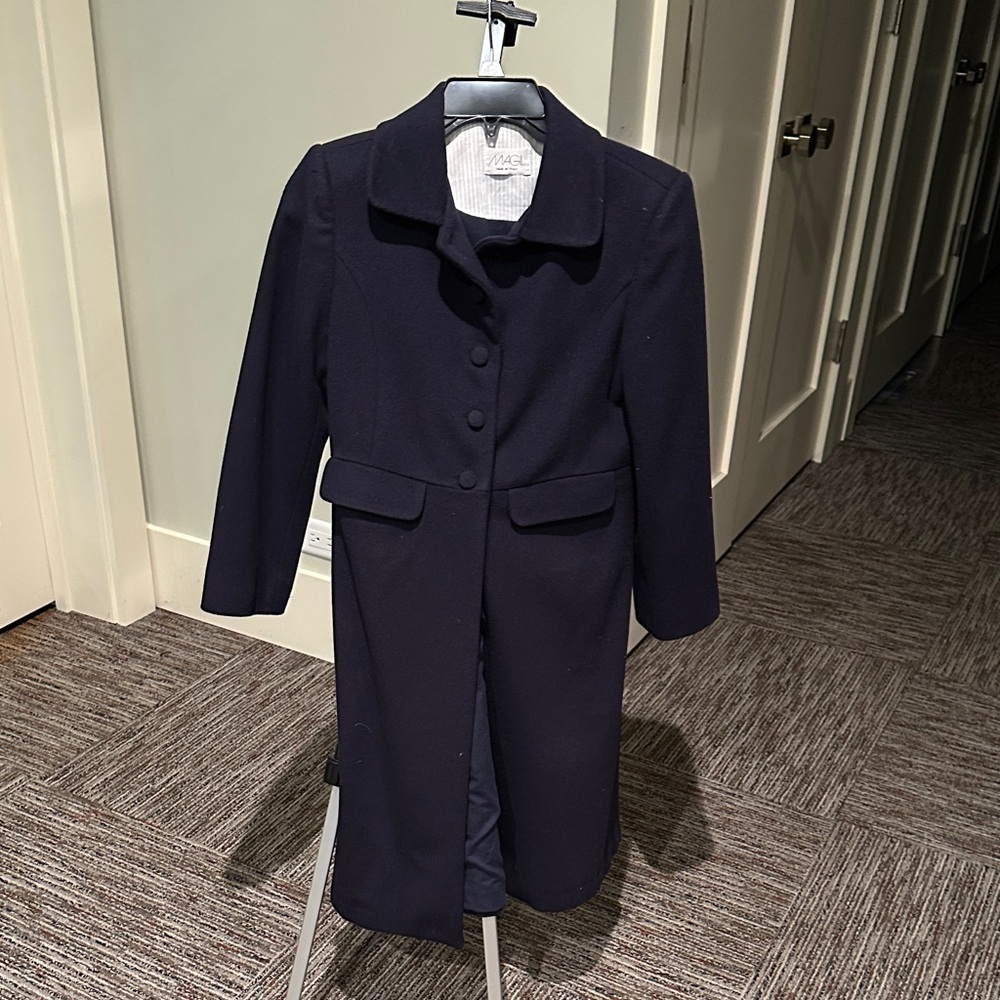 Classic Navy Girls Dress Coat
